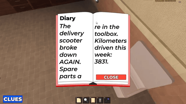 Pizzeria Diary displaying kilometers driven this week: 3831 in one recorded run.