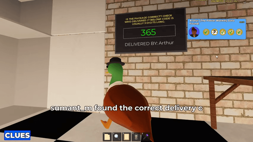 The Bakery delivery panel shows code 365 and DELIVERED BY: Arthur.