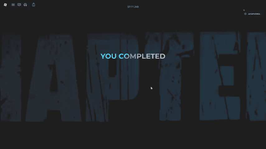 The handcuff return route ends with the Chapter 1 completed screen.