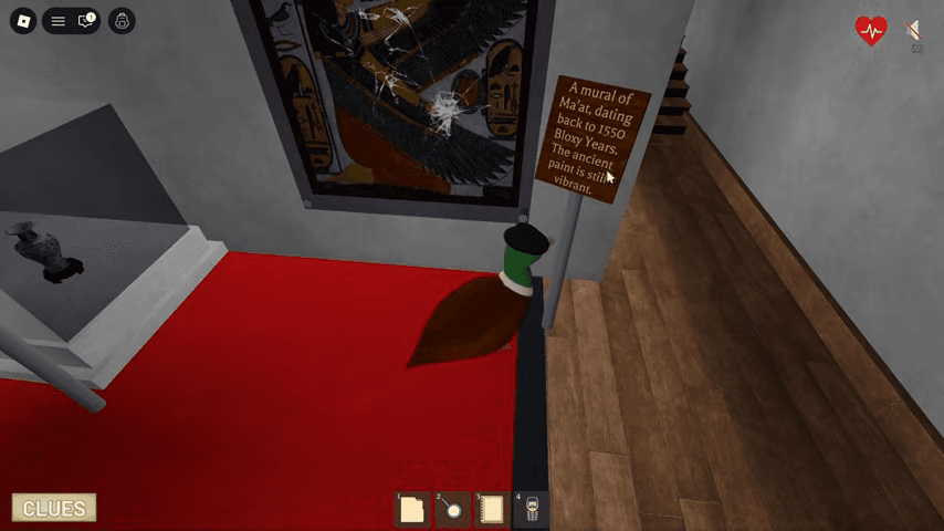 Museum mural plaque visibly gives the year 1550 Bloxy Years.
