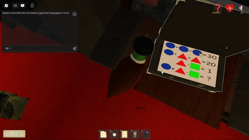 Train briefcase equation sheet: blue circles, red triangles and green squares.